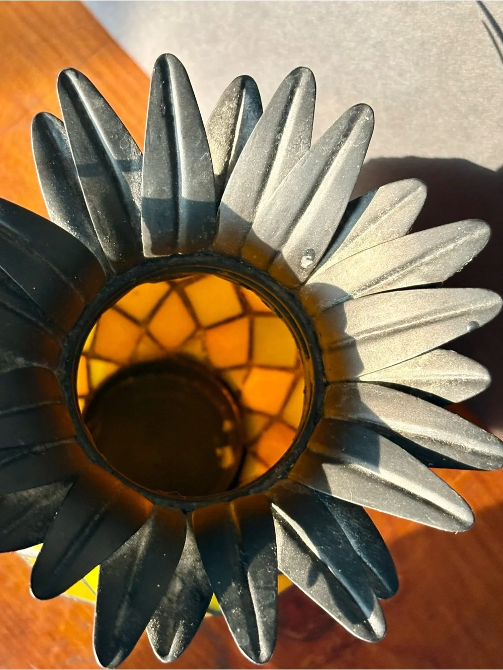 Vintage Retired PartyLite Tiffany Style Stained Glass Candle Lantern